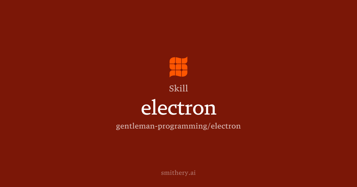 electron - Skill | Smithery