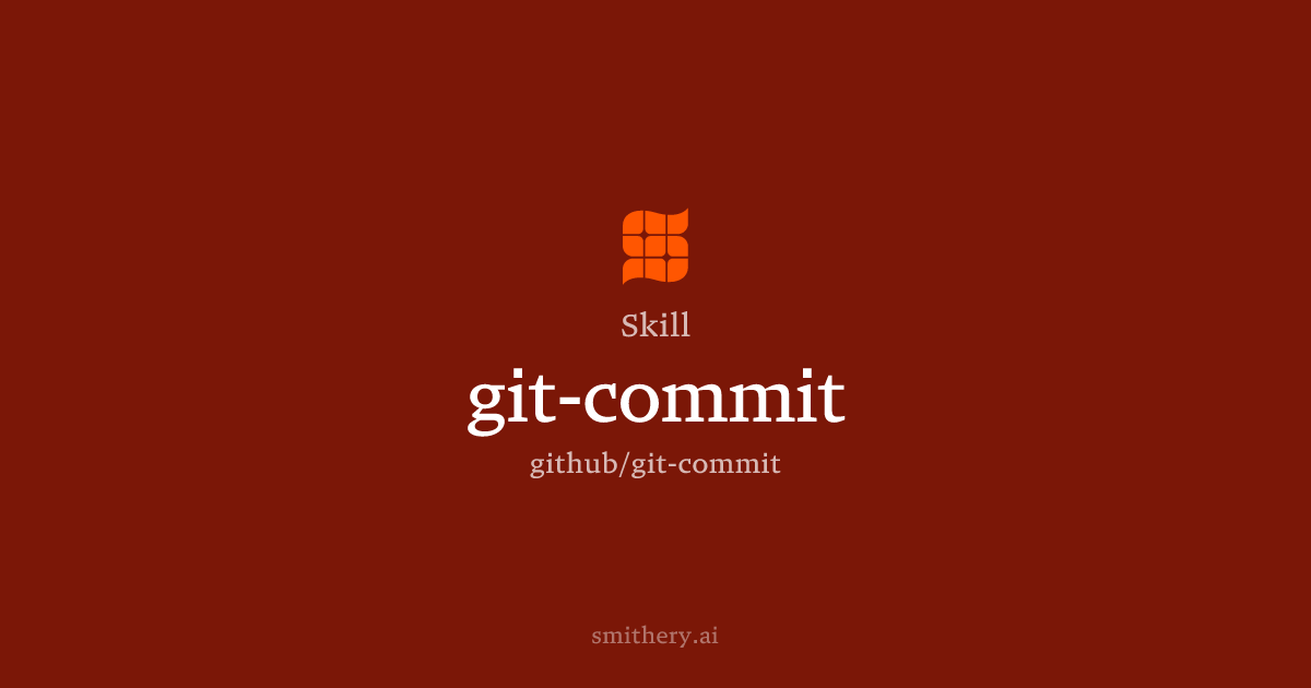 git-commit - Skill | Smithery