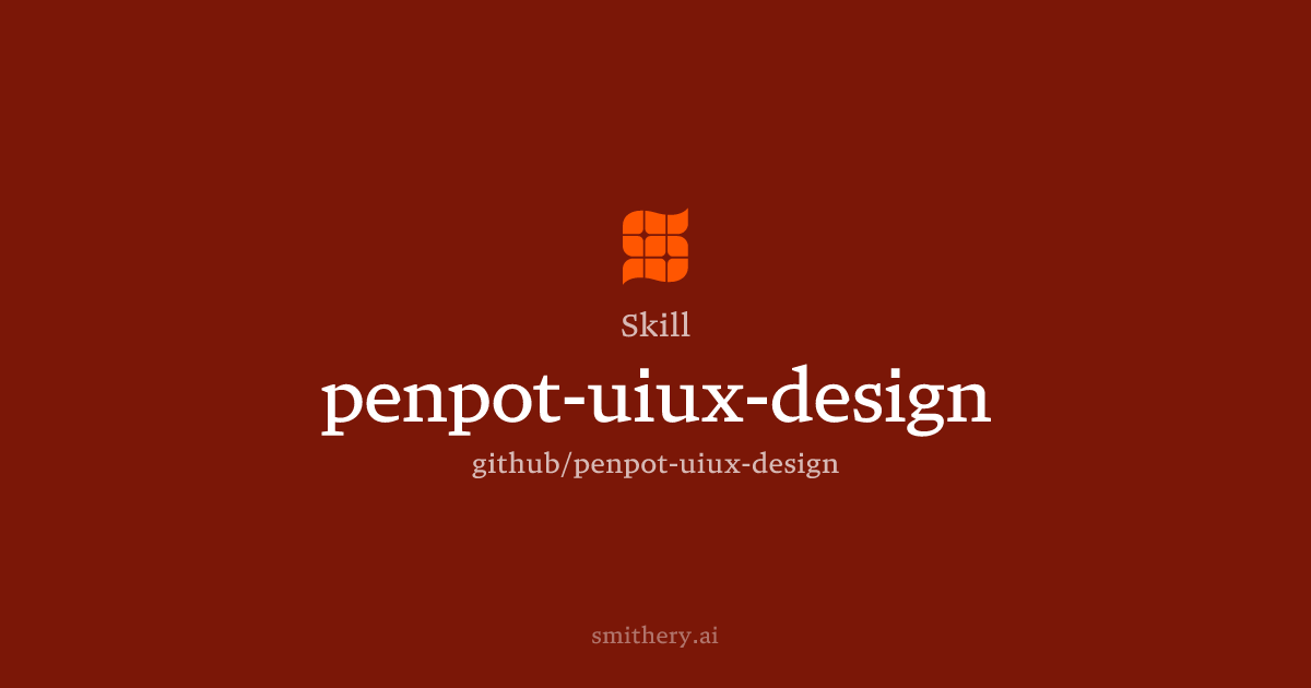 penpot-uiux-design - Skill | Smithery