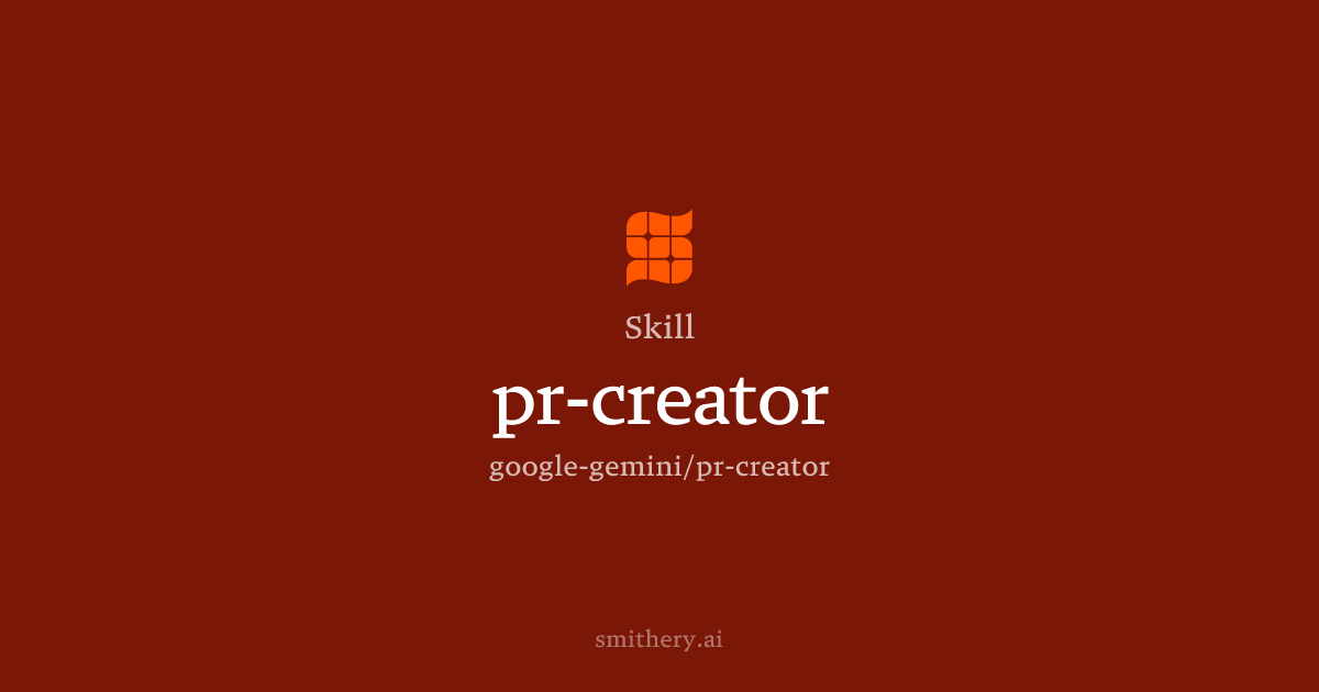 pr-creator - Skill | Smithery