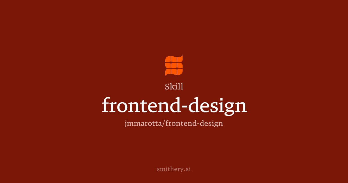 frontend-design - Skill | Smithery