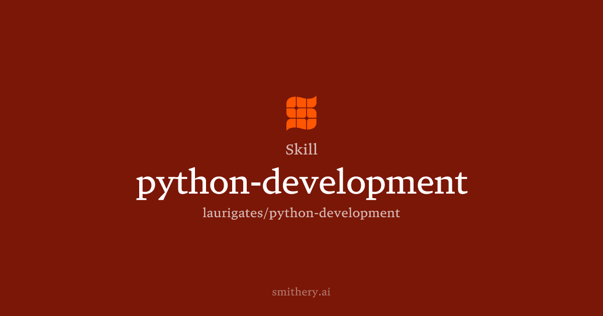 python-development - Skill | Smithery