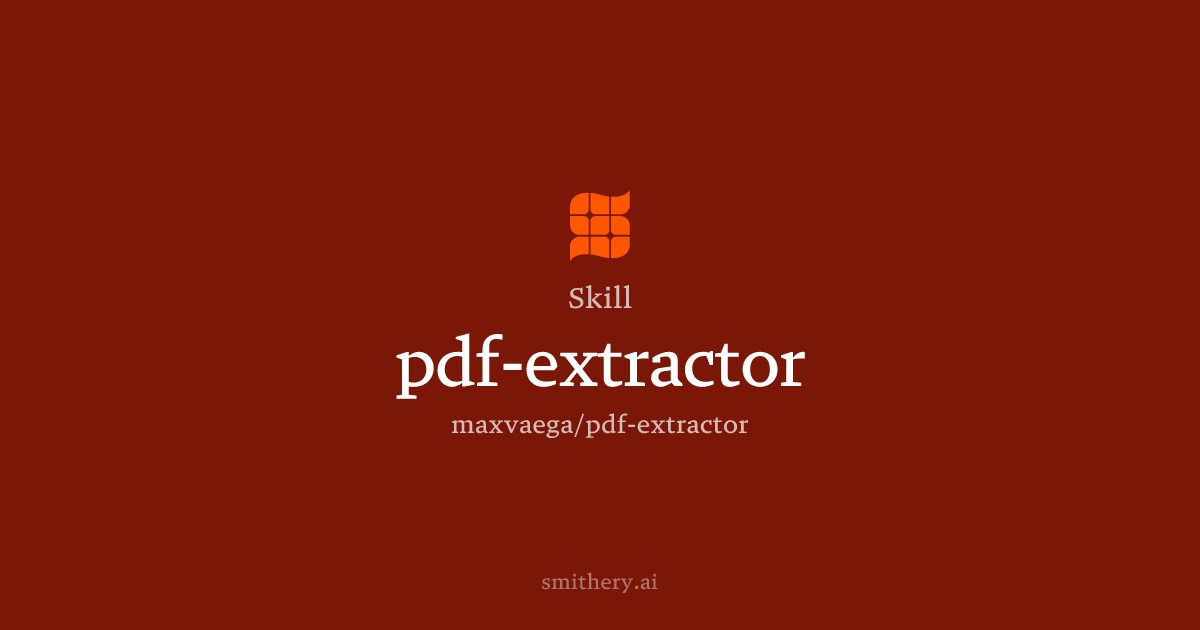 pdf-extractor - Skill | Smithery