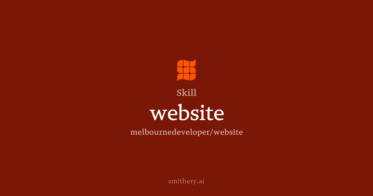 website - Skill | Smithery