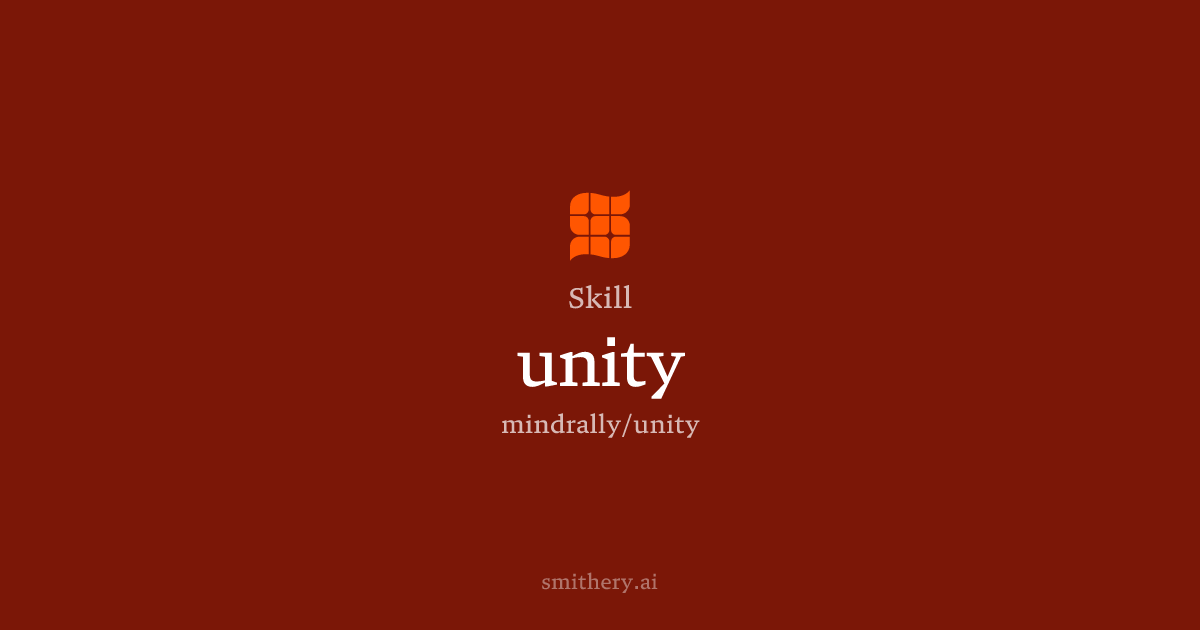 unity - Skill | Smithery