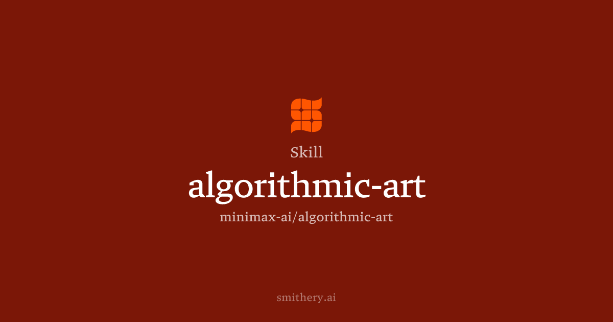 algorithmic-art - Skill | Smithery
