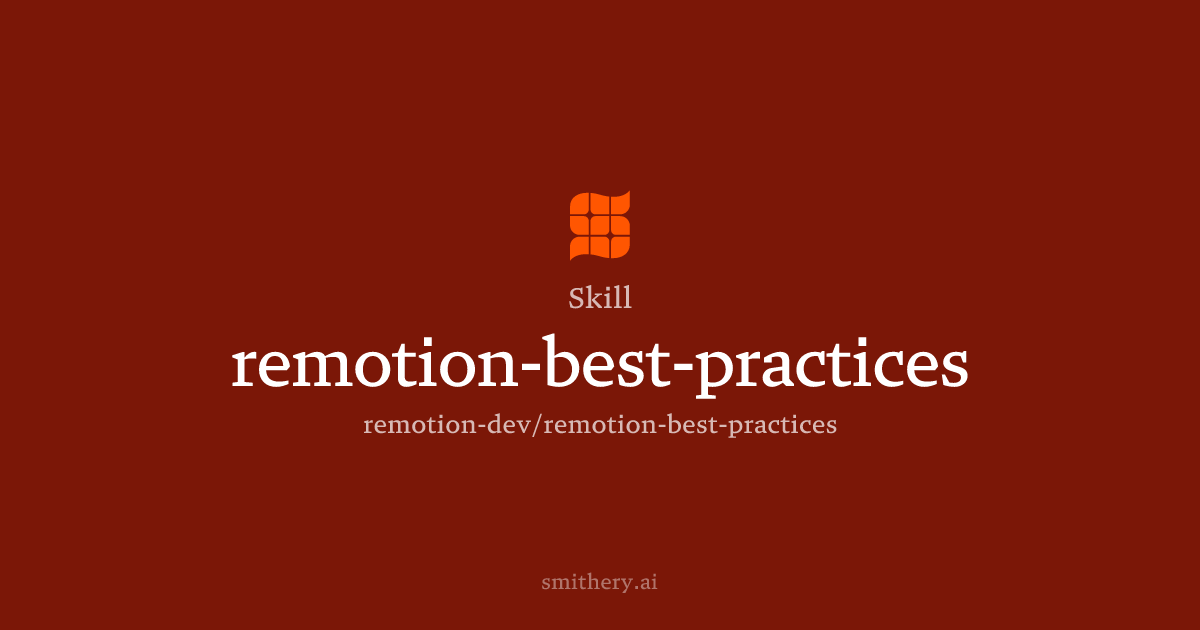 remotion-best-practices - Skill | Smithery