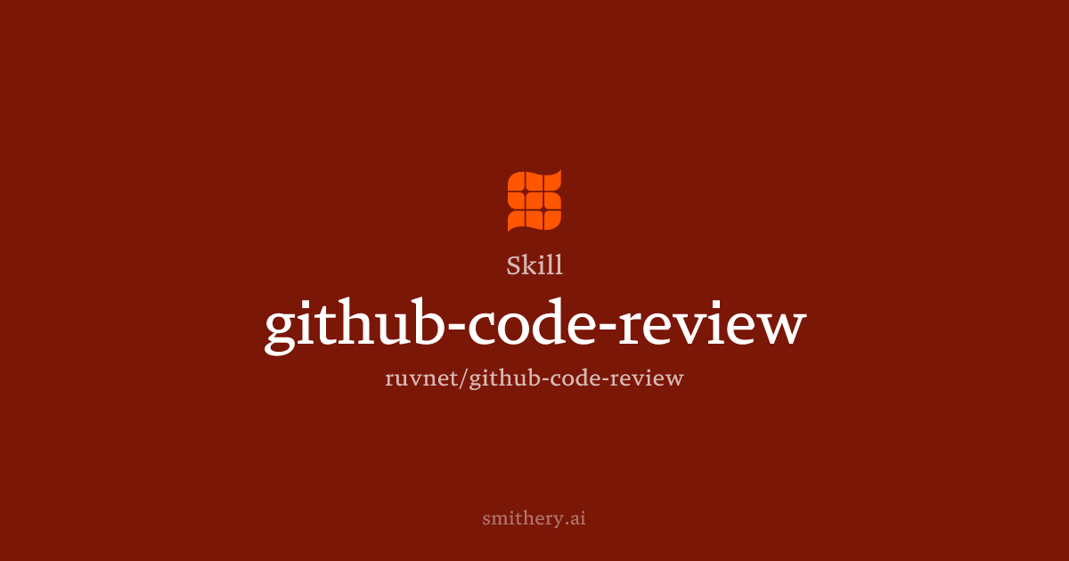 github-code-review - Skill | Smithery