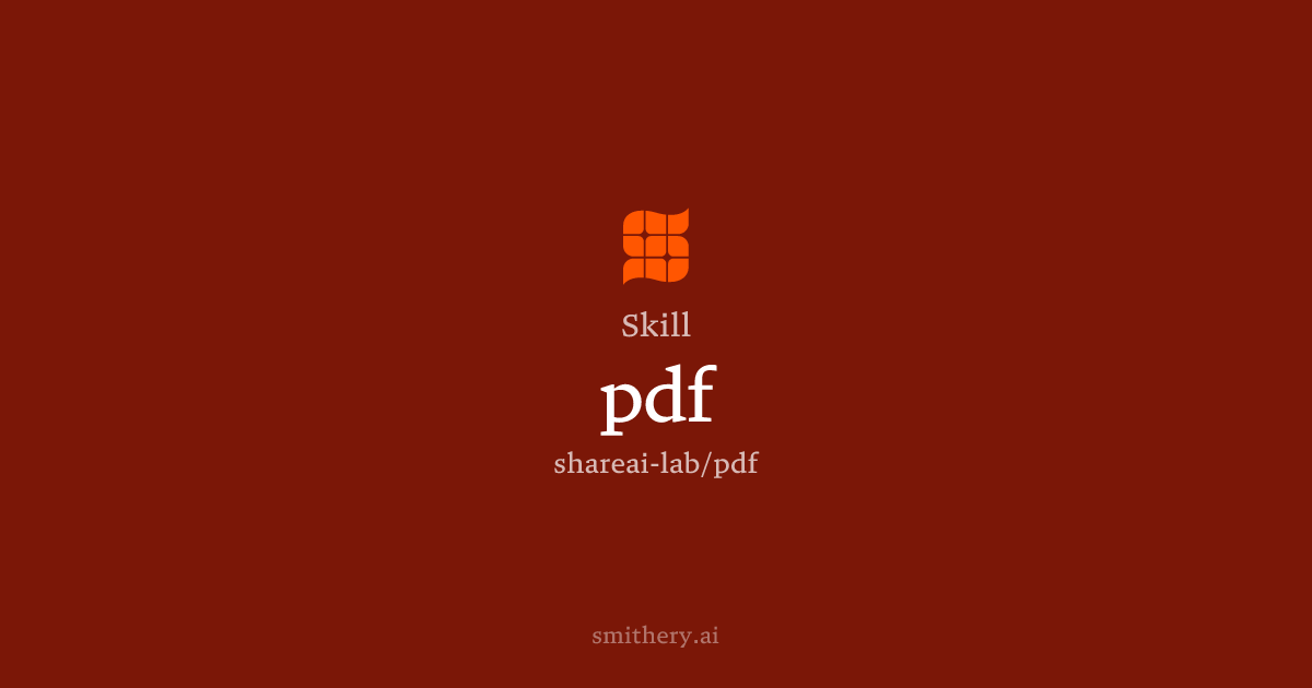 pdf - Skill | Smithery