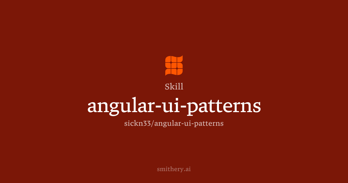 angular-ui-patterns - Skill | Smithery