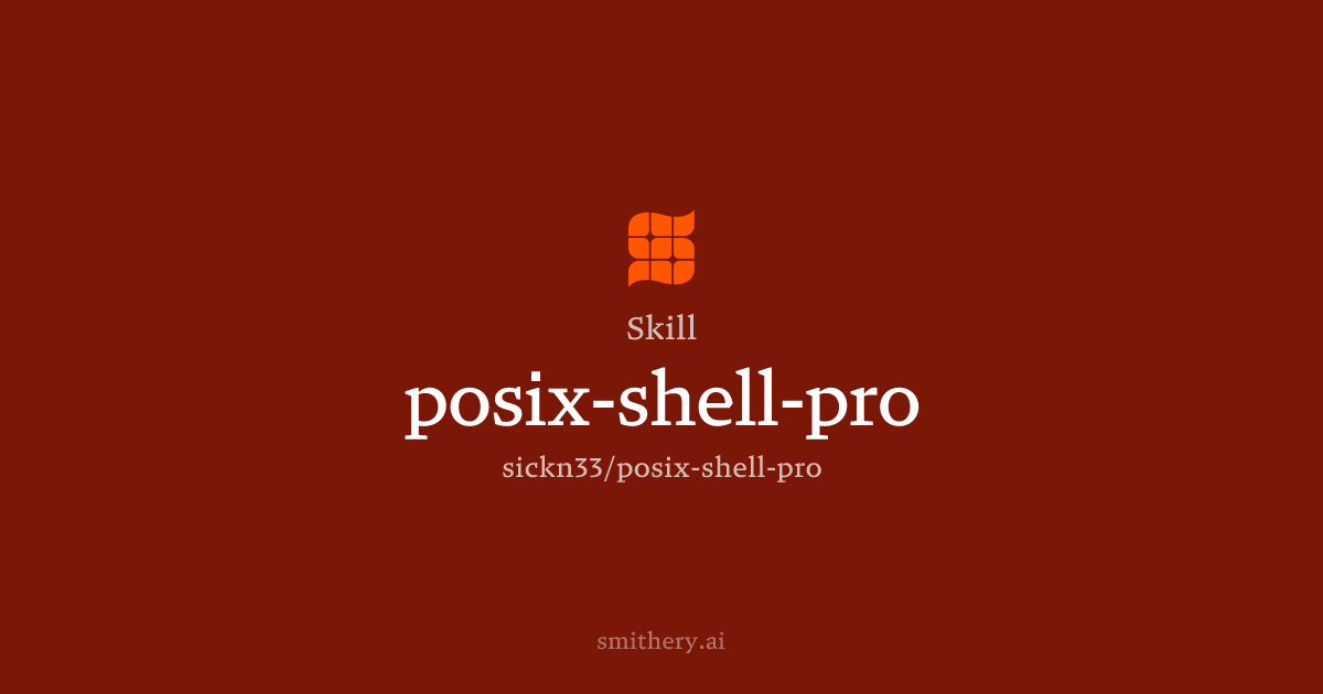 posix-shell-pro - Skill | Smithery