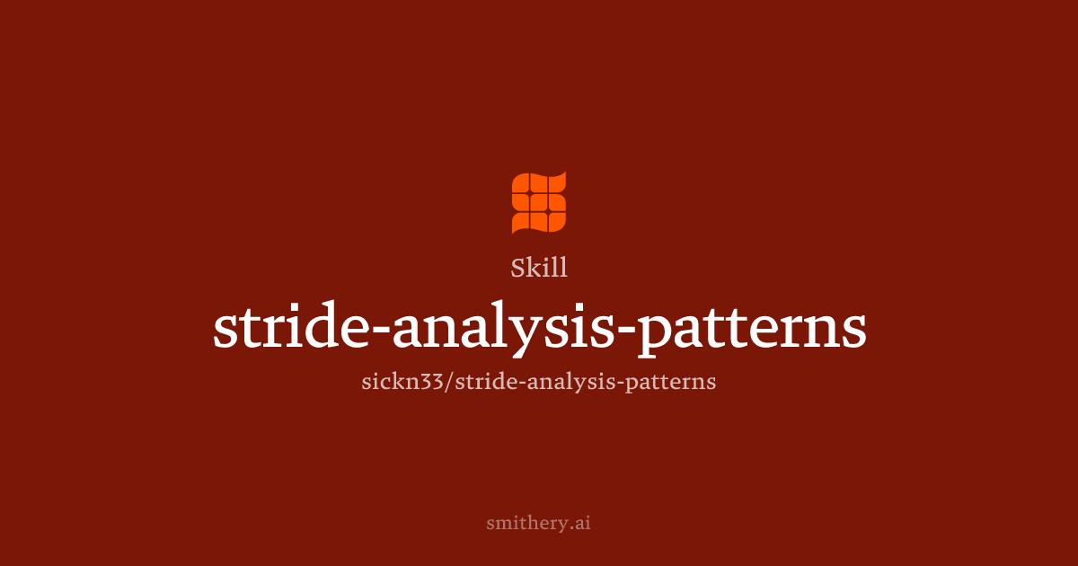 stride-analysis-patterns - Skill | Smithery