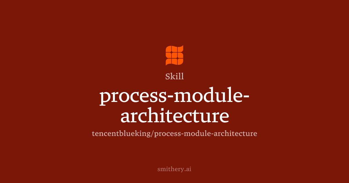 process-module-architecture - Skill | Smithery