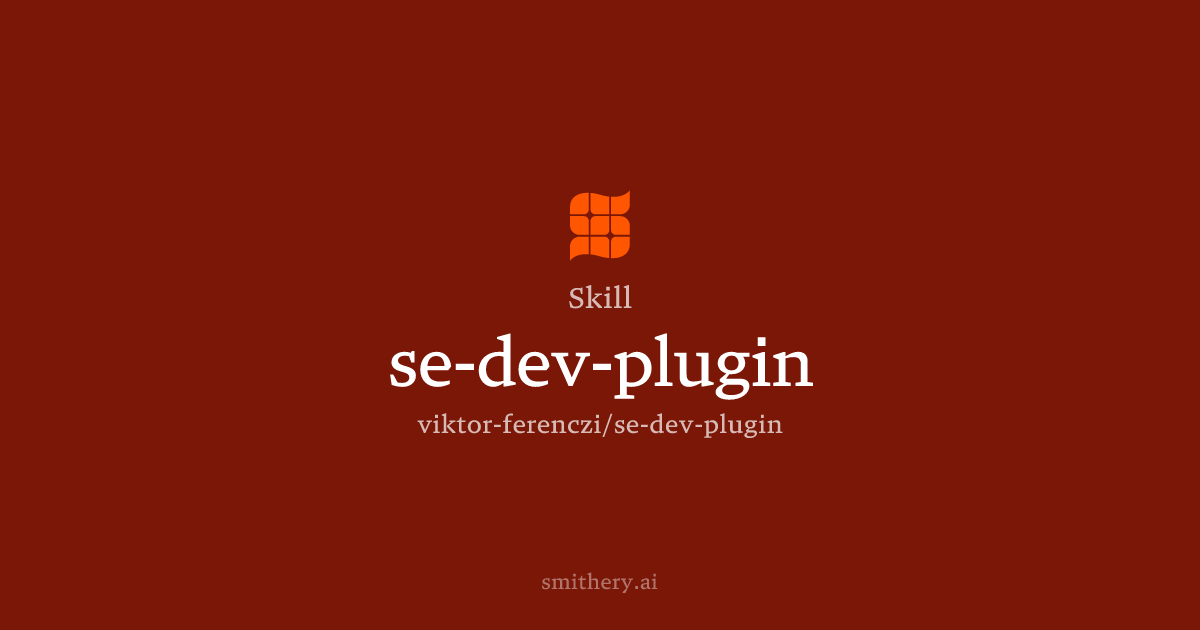 se-dev-plugin - Skill | Smithery